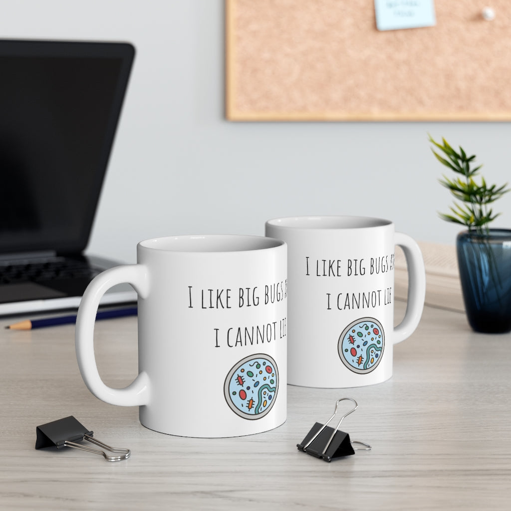 I like big bugs mug, infectious disease, public health, epidemiology, doctor, nurse, gift.