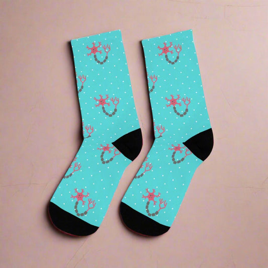 Blue Neuron socks,  Neurology gift, Neurologist socks, Neurosurgery, Brain