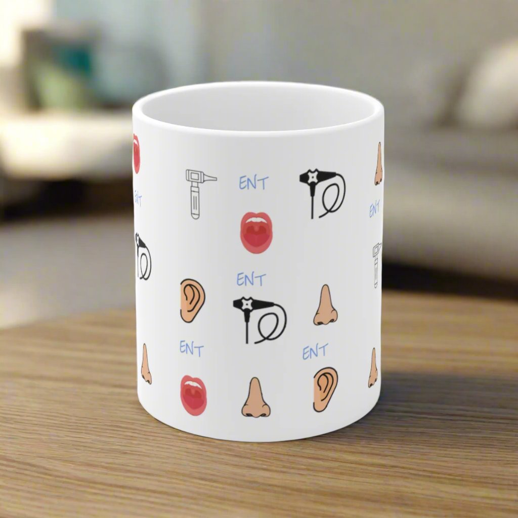 ENT mug Ear nose throat doctor , nurse coffee mug.