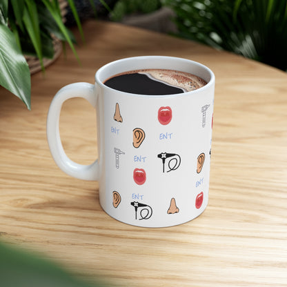 ENT mug Ear nose throat doctor , nurse coffee mug.