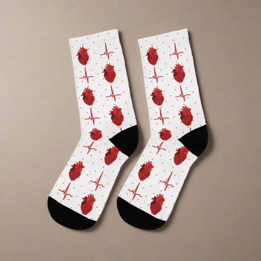 Cardiology socks, cardiologist, doctor socks, heart surgeon, cardiac nurse gift.