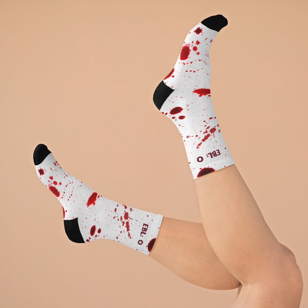 EBL:5 , Blood socks, surgeon gift, surgery nurse, OR nurse, doctor socks.