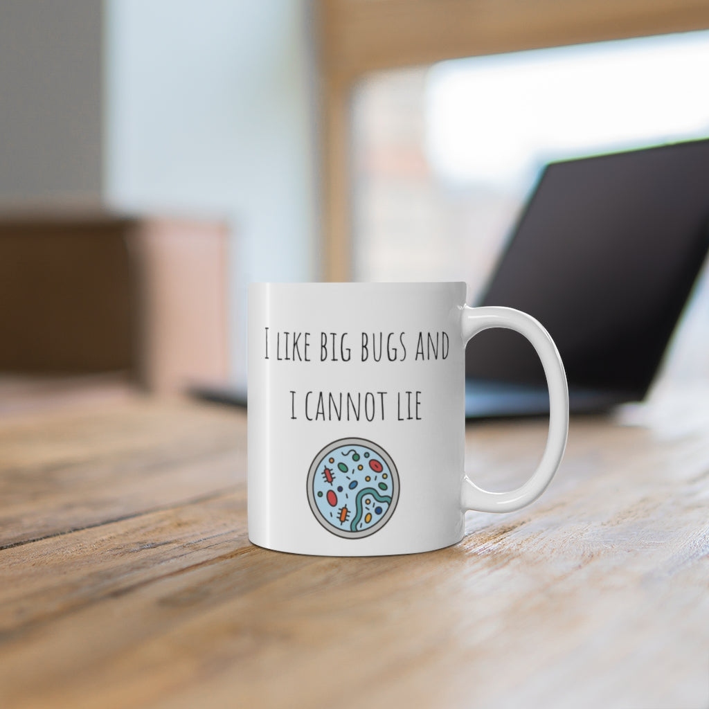 I like big bugs mug, infectious disease, public health, epidemiology, doctor, nurse, gift.