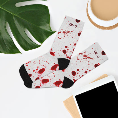 EBL:5 , Blood socks, surgeon gift, surgery nurse, OR nurse, doctor socks.