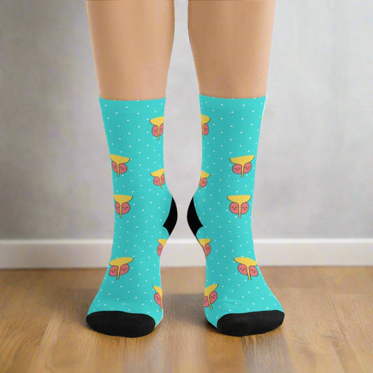 Prostate socks, urologist, urology resident, urology nurse gift, doctor socks, anatomy socks.