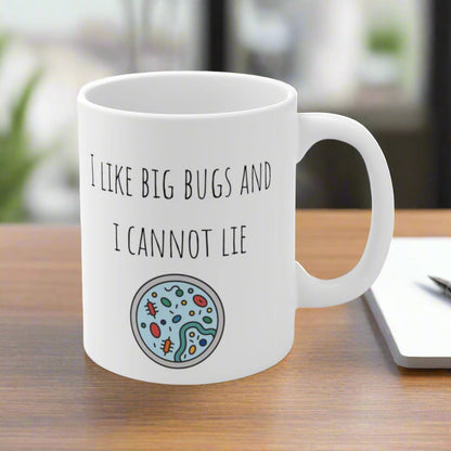 I like big bugs mug, infectious disease, public health, epidemiology, doctor, nurse, gift.