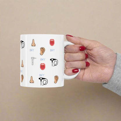 ENT mug Ear nose throat doctor , nurse coffee mug.