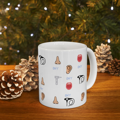 ENT mug Ear nose throat doctor , nurse coffee mug.