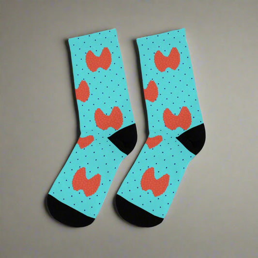 Thyroid socks, endocrine, endocrinology, doctor socks, anatomy, thyroid gland, medical socks, nurse socks, MD, Medical student, ENT surgeon